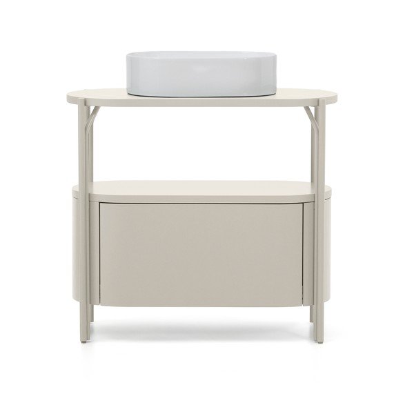 Valge valamukapp 90x81 cm Arely - Kave Home-image-3