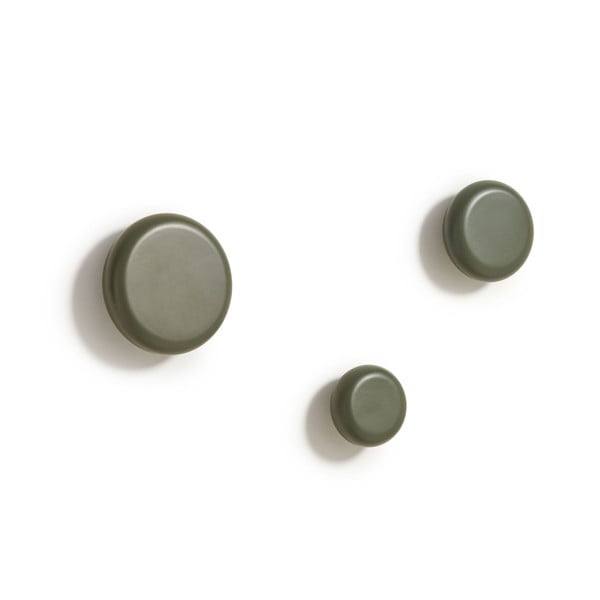 Hallikasrohelised seinale kinnitatavad puidust konksud 3tk komplektis Nadue - Kave Home