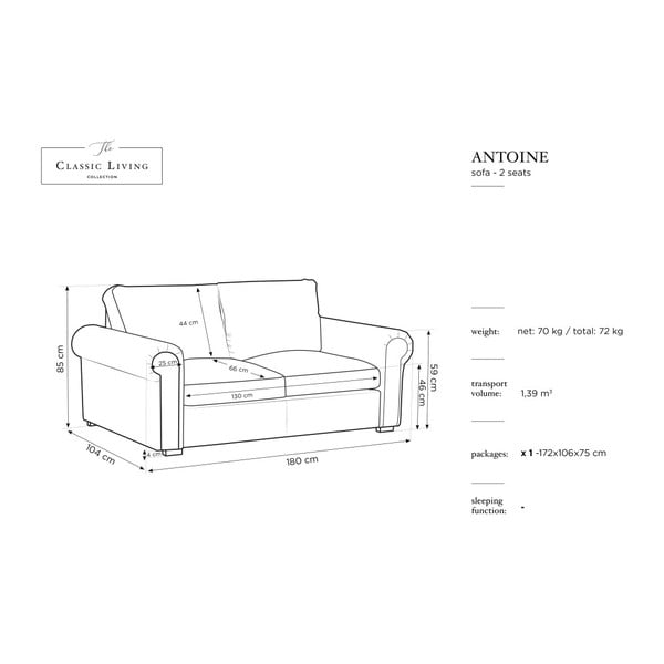 Tyrkysová pohovka Windsor & Co Sofas Hermes, 104 cm-image-1