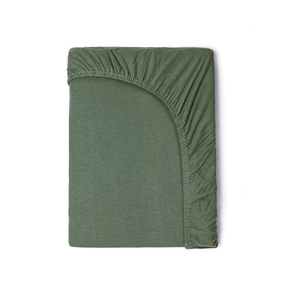 Beebi roheline puuvillane elastne lina , 70 x 140/150 cm - Good Morning