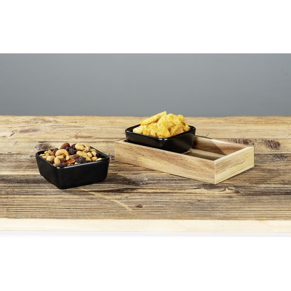 Mustad keraamilised serveerimisnõud 2 taldrikuga komplektis Elo - Wenko-image-4