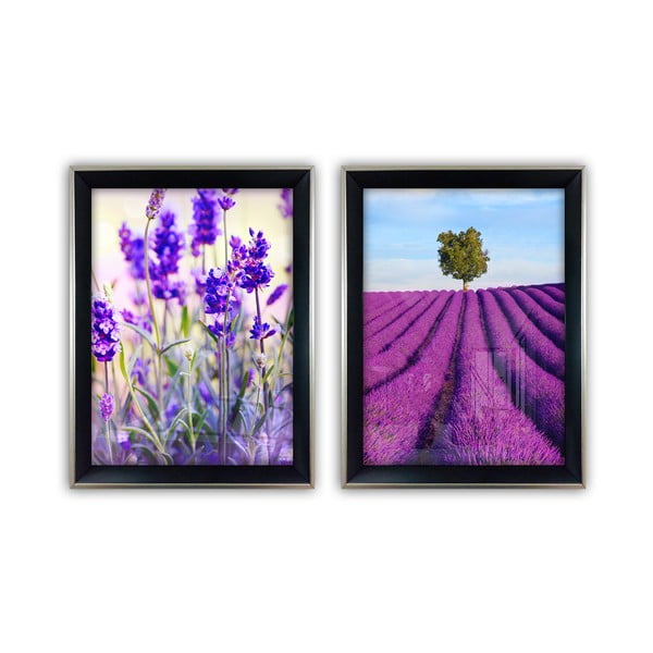 2 klaasist maalikomplekt Lavendel, 35 x 45 cm - Vavien Artwork
