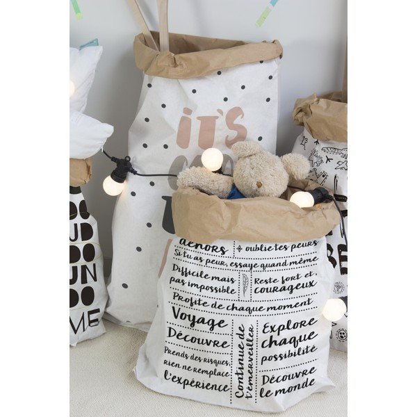 Úložný pytel z recyklovaného papíru Really Nice Things Wild Rules Frances-image-2