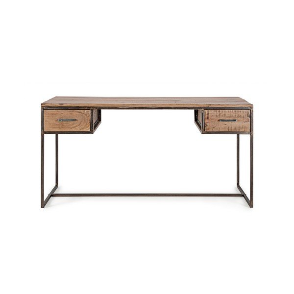 Akaatsiapuidust lauaplaadiga töölaud, 60x150 cm Elmer – Bizzotto-image-3
