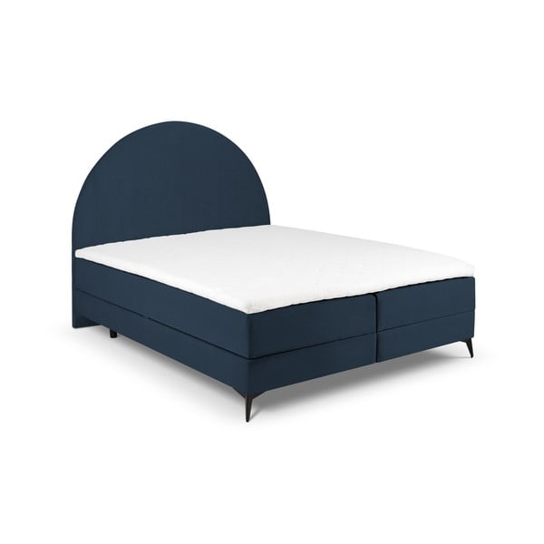 Tumesinine boxspring-voodi koos hoiualusega 180x200 cm Sunrise - Cosmopolitan Design