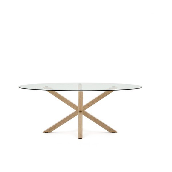 Söögilaud klaasist pealispinnaga 100x200 cm Argo - Kave Home-image-3