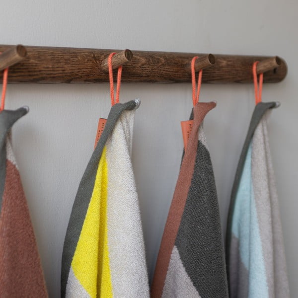 Kollane froteerätik orgaanilisest puuvillast 50x90 cm Diagonal - Mette Ditmer Denmark-image-2