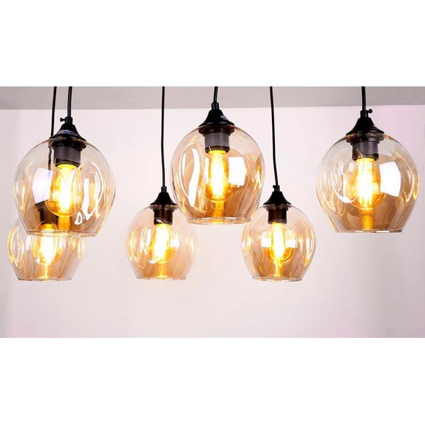 Must rippvalgusti klaasist lambivarjundiga 33x67 cm Aspa - Candellux Lighting-image-1