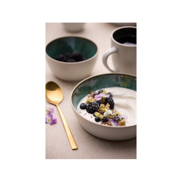 Valge/roheline keraamiline kruus 300 ml White/Green - Bitz-image-4