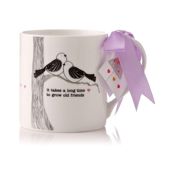 Porcelánový hrnek It takes a long time to grow old friends