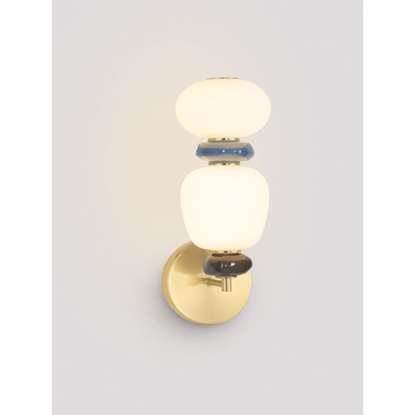 Valge/kuldne metallist LED-seinavalgusti, hämardatav Palo - Nova Luce-image-1