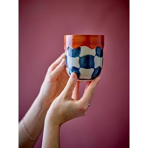 Kivikeraamikast tassid 4tk komplektis 375 ml Check - Bloomingville-image-1