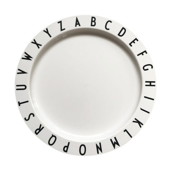 Valge lastetaldrik, ø 20 cm Eat & Learn - Design Letters