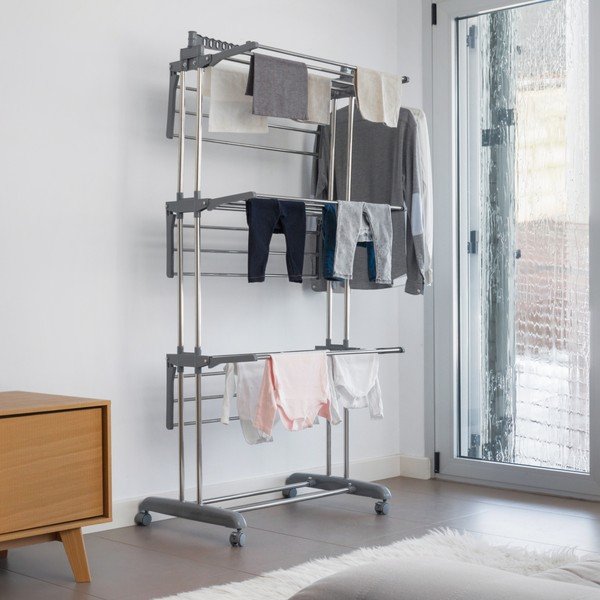 Hall kokkupandav rattaga riietehoidja - InnovaGoods-image-4