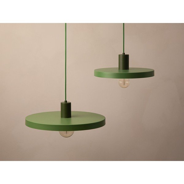 Roheline metallist ripatslamp ø 30 cm Ori - Micadoni-image-1