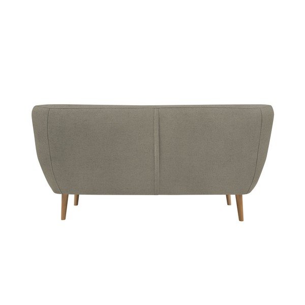 Hnědá dvoumístná pohovka se světlými nohami Mazzini Sofas Sicile-image-1