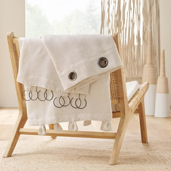 Beež kardin 140x240 cm Pauline - douceur d'intérieur-image-4