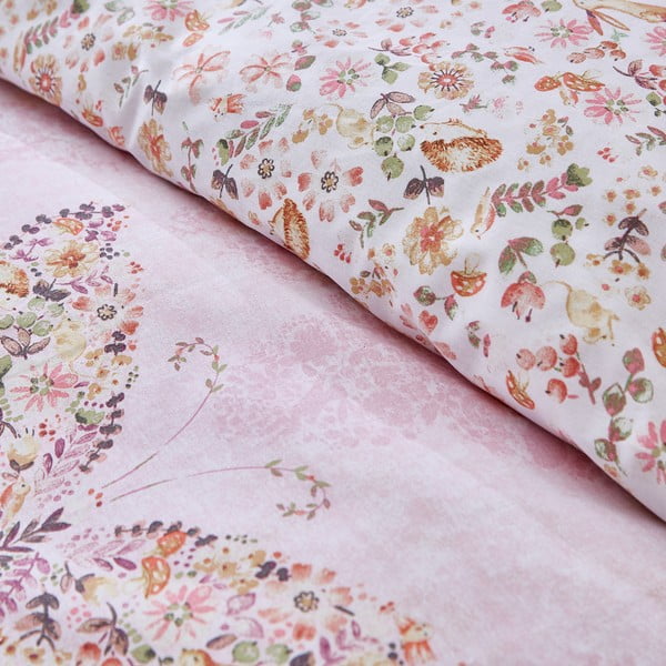 Roosa laste voodipesu kaheinimesevoodile 200x200 cm Enchanted Butterfly - Catherine Lansfield-image-4