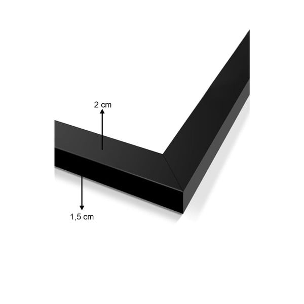 Komplekt 3 maali mustas raamis Abstraktsed jooned, 35 x 45 cm - Vavien Artwork-image-2