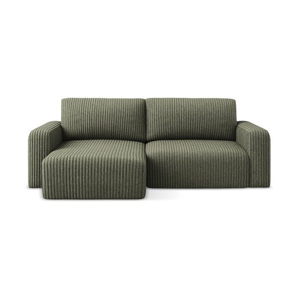 Roheline velvetist diivanvoodi/panipaigaga nurgadiivan (vasak nurk/diivanvoodiga) Kona - Makamii