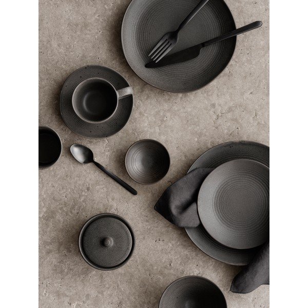 Tumepruun keraamiline kauss ø 8 cm KUMI - Blomus-image-1