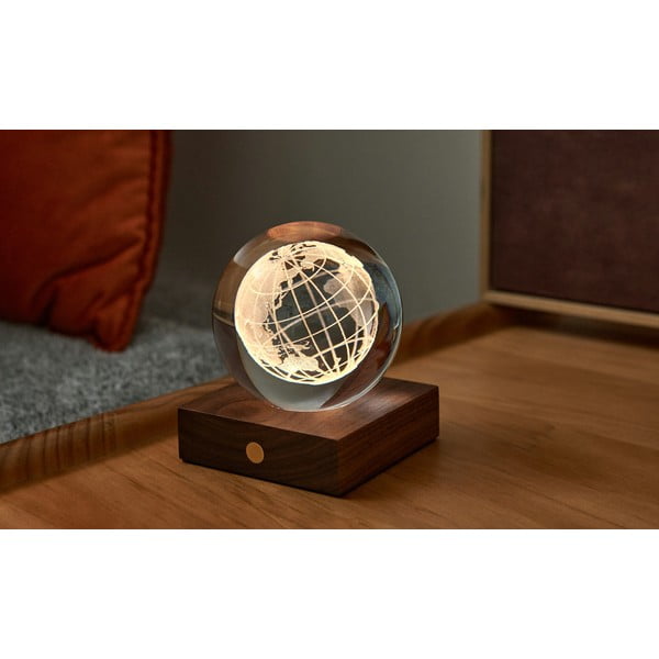 Tumepruun timmitav klaasist lambivari (kõrgus 12 cm) Amber - Gingko-image-3