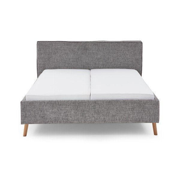 Hall polsterdatud kaheinimesevoodi koos voodipõhjaga 160x200 cm Riva – Meise Möbel-image-4