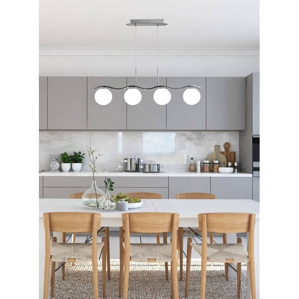 Hõbedane rippvalgusti klaasist varju 12x79 cm Ramon - Candellux Lighting-image-1