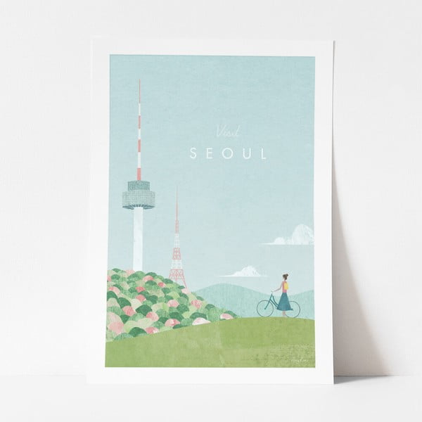 Poster , 50 x 70 cm Seoul - Travelposter
