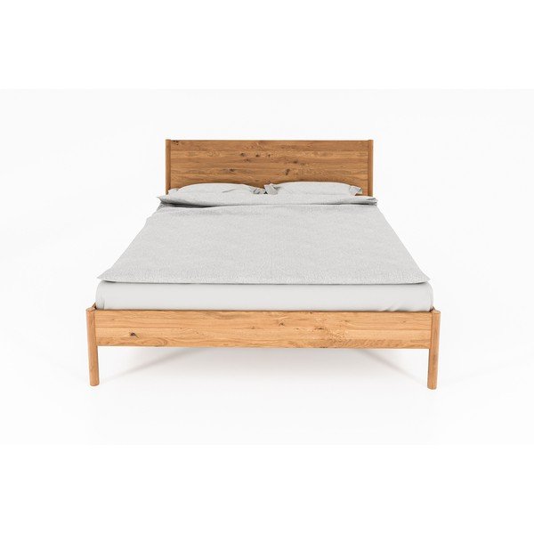 Üheinimesevoodi tammepuidust 90x200 cm naturaalses värvitoonis Pola - The Beds-image-1