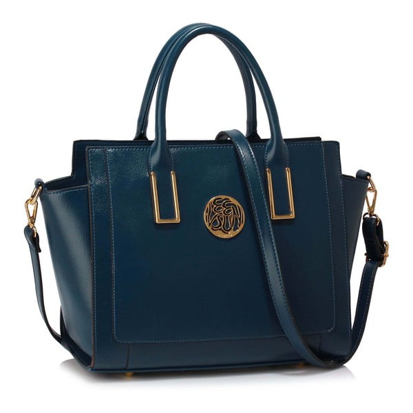 Tmavě modrá kabelka z eko kůže L&S Bags Triomphe