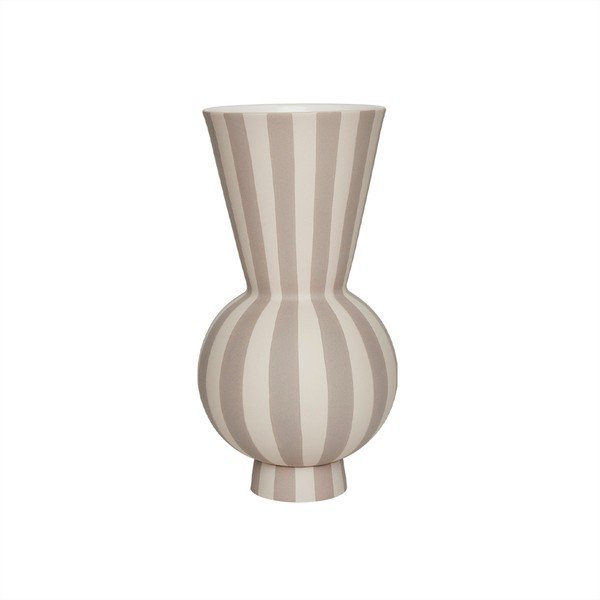 Beež käsitööna valminud kivinõu vaas (kõrgus 28 cm) Toppu - OYOY Living Design