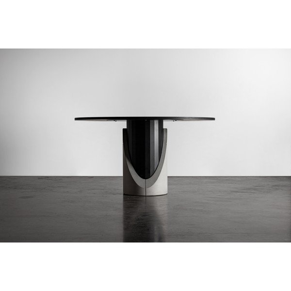 Ümmargune söögilaud tammeplaadiga 140x140 cm Sharp - Lyon Béton-image-3