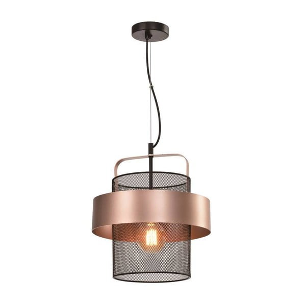 Metallist rippvalgusti musta-vask värvi ø 30 cm Fiba - Candellux Lighting