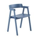 Sinine söögitool tammepuidust käetugedega Flip – Gazzda