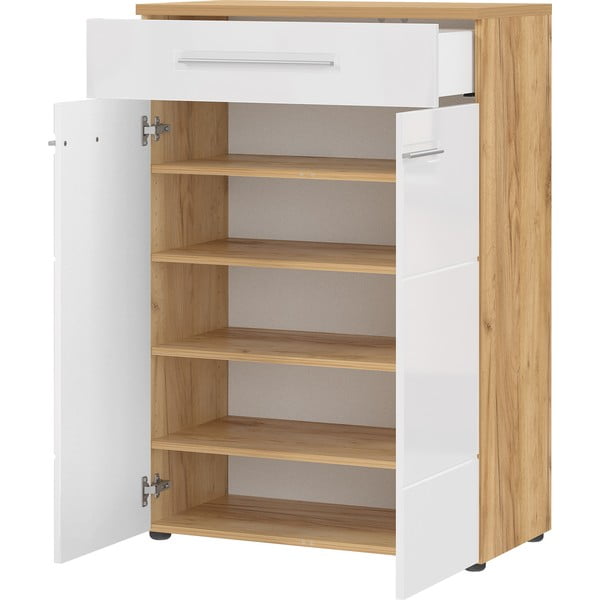 Valge naturaalne jalatsiriiul tammedekoriga Aledo - Germania-image-2