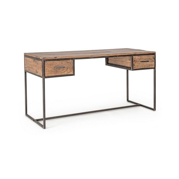 Akaatsiapuidust lauaplaadiga töölaud, 60x150 cm Elmer – Bizzotto