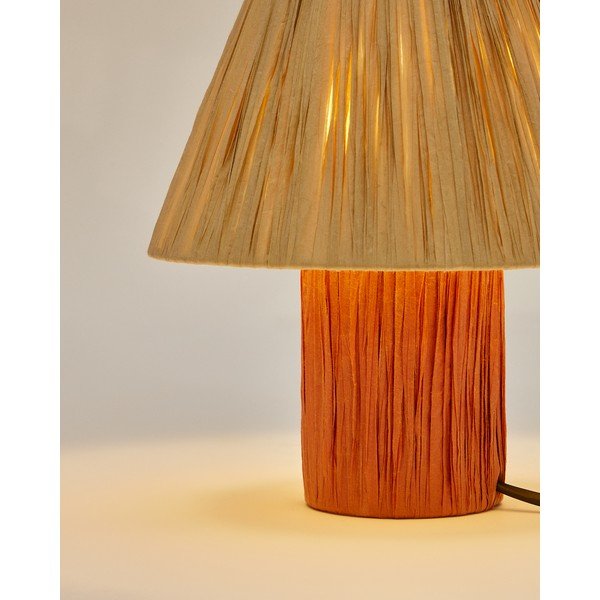 Terrakottapunane laualamp (kõrgus 25 cm) Pulmi - Kave Home-image-2