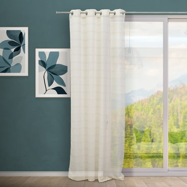 Beež linasegust kardin 140x260 cm Nodes - Casa Selección-image-1