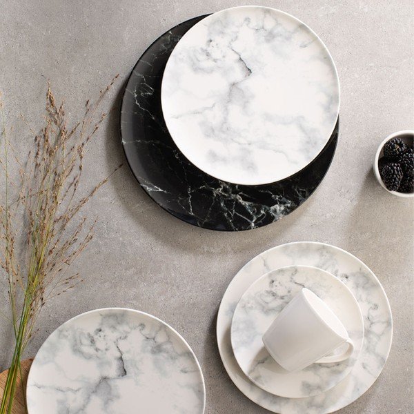 Villeroy & Boch Marmory 8-osaline must-valge portselanist nõudekomplekt Marmory Like Marmory - like | Villeroy & Boch-image-1