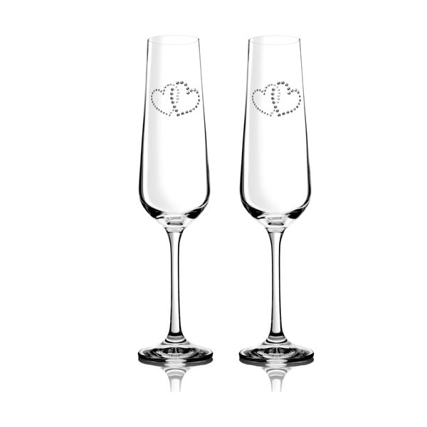 Sada 2 šampaňských fléten Metta se Swarovski Elements v luxusním balení