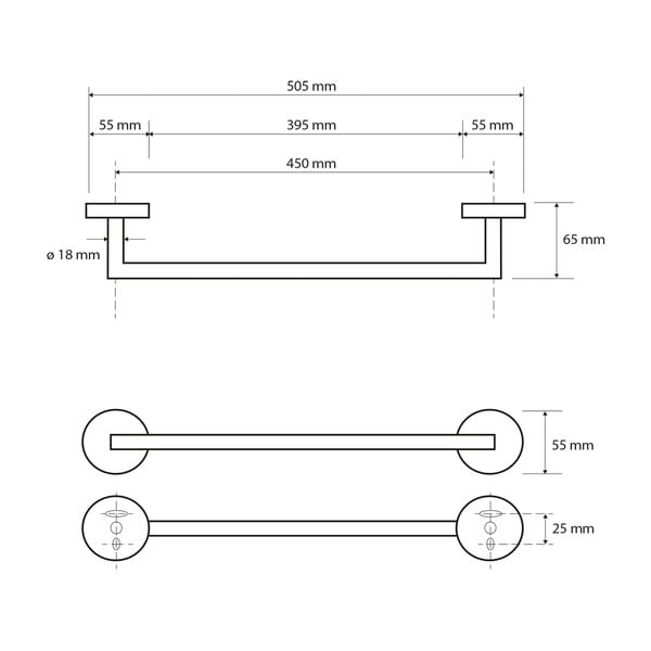 Mustast messingist rätikuhoidja X-Round - Sapho-image-1