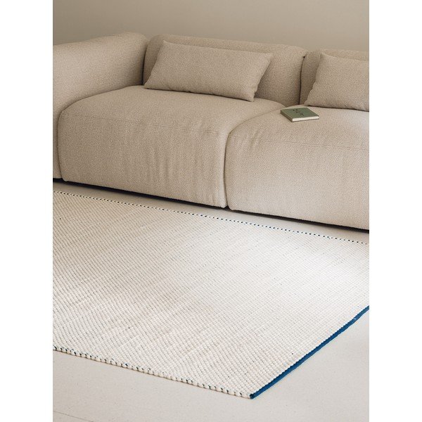 Sinine/beež käsitsi kootud villane vaip 170x240 cm Lenu - noo.ma-image-1