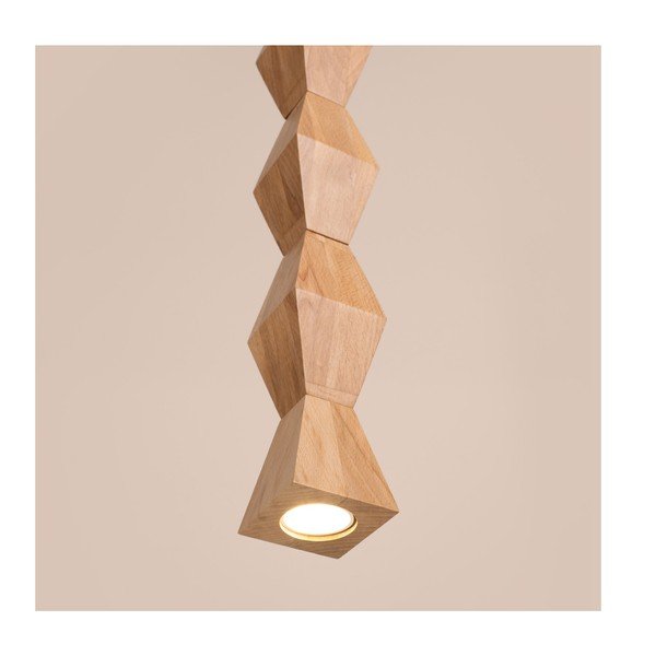 Naturaalsest pöögipuust ripplamp, läbimõõduga 8 cm Cubo - Sollux-image-4