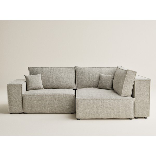 Beež šenilldiivanvoodi/panipaigaga nurgadiivan (parempoolne/L-kujuline) Tonga - Maison de Rêve-image-2