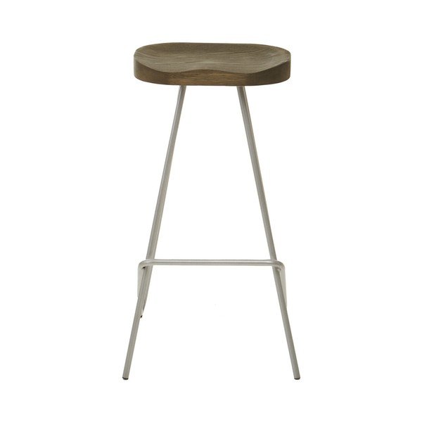 Jalakapuust baaritool hõbedases/naturaalses värvitoonis (istme kõrgus 78 cm) District - Premier Housewares-image-2