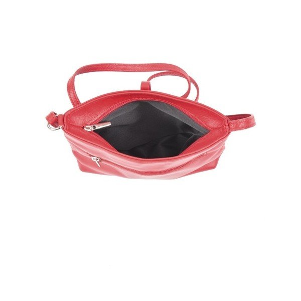 Červená kožená kabelka Roberta M Tarro Rosso-image-3