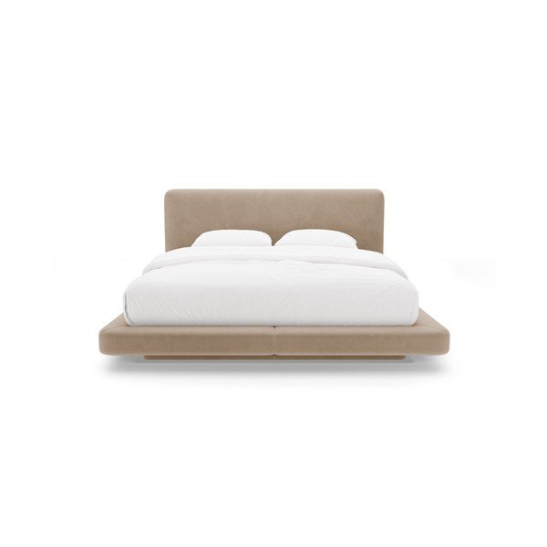Helepruun polsterdatud kaheinimesevoodi 160x200 cm Linea - Micadoni-image-3
