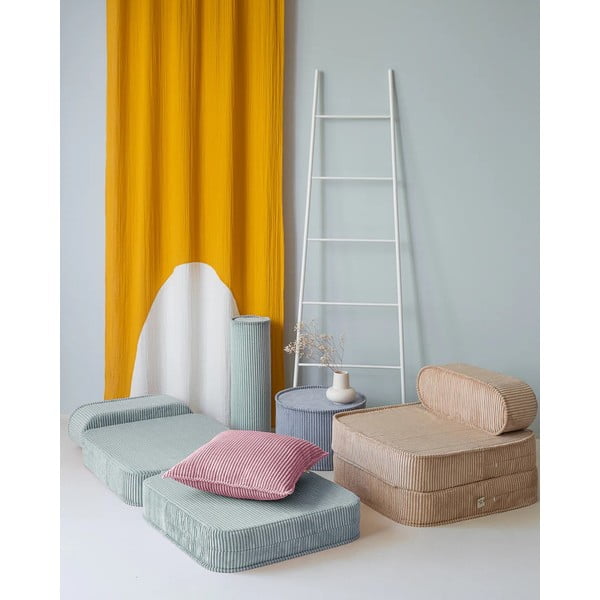 Roosa velvetist laste diivanipadi Block - Wigiwama-image-1