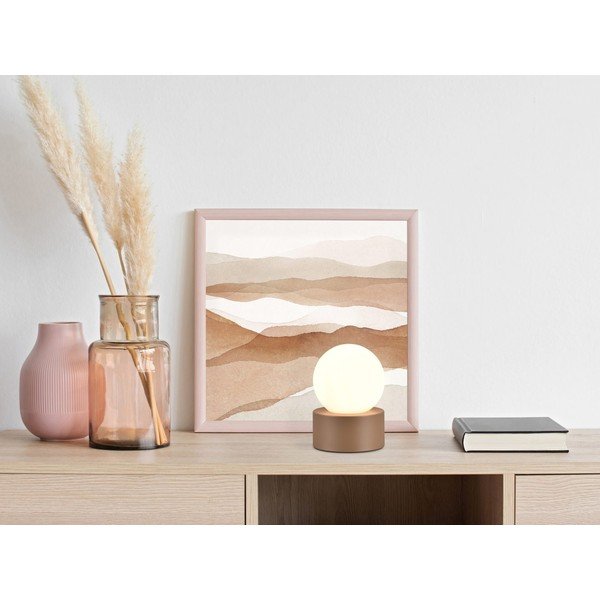 Valge-pruun laualamp (kõrgus 17 cm) Countess - Reality-image-1